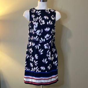 Saint Tropez West Sleeveless Navy Blue Floral Dress size 4